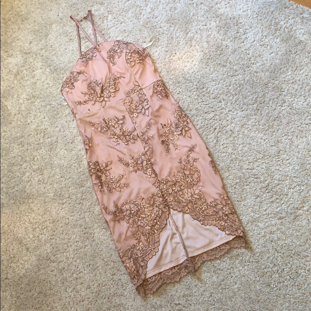 Rose Gold Dress with gorgeous detail
